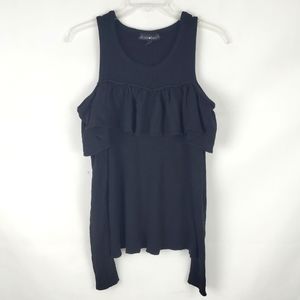 Derek Heart Cold Shoulders Sweater Pullover Womens L Casual Going Out Whimsigoth